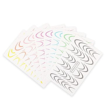 shumee Gradientne vodne nalepke za nohte French Ombre French Smile Line komplet 8 barv STZ48STZ55