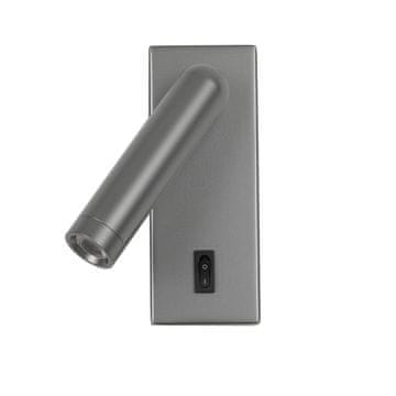 Italux 25W LED stenska svetilka s reflektorjem in stikalom NOVA WL463761GR Italux
