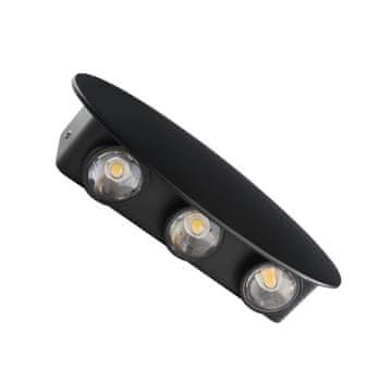 Italux Nadogradna LED stenska svetilka 6W fasadna Pontas OWL55034BK Italux