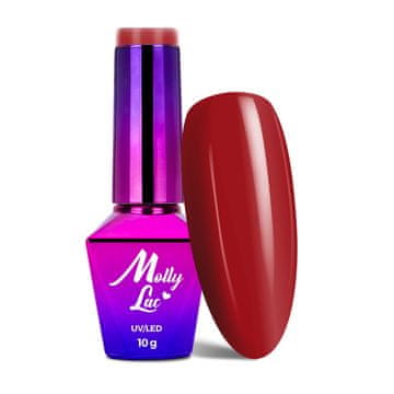 MollyLac MollyLac Hearts Kisses hibridni lak za nohte Ruby Ring 10 g št. 196