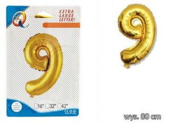 shumee FOLIJA BALONI ŠTEVILKA FOLIJA BALON ŠTEVILKA 9 80 CM