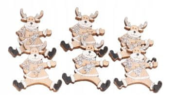 shumee LESENI JELENI NA SAMOLEPILNI 6-DELNI DEKORACIJSKI BOŽIČNI DEKORACIJSKI FILM