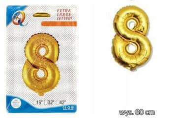 shumee FOLIJA BALONI ŠTEVILKA FOLIJA BALON ŠTEVILKA 8 80 CM