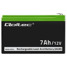 shumee Qoltec AGM baterija | 12 V | 7 Ah | Brez vzdrževanja | Učinkovita | Dolga življenjska doba | za UPS, varnost