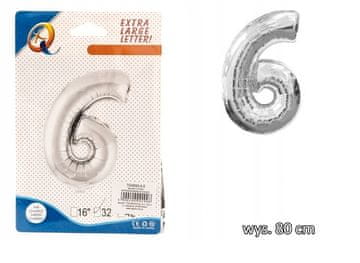 shumee FOLIJA BALONI ŠTEVILKA FOLIJA BALON ŠTEVILKA 6 80 CM