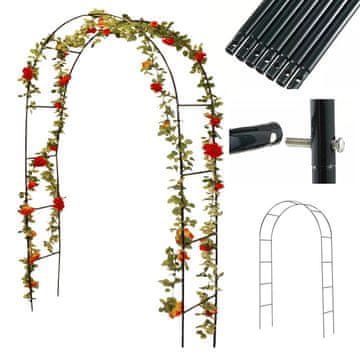 shumee VRTNA PERGOLA S STEBROM ZA CVETJE IN VRTNICE 240 CM