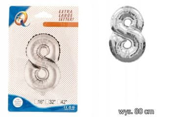 shumee FOLIJA BALONI ŠTEVILKA FOLIJA BALON ŠTEVILKA 8 80 CM