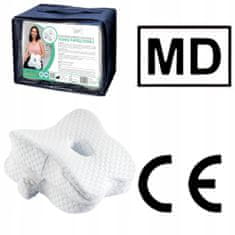 Medi Sleep Ortopedska blazina za kolena Medi Sleep 24 x 24 cm bela