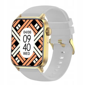 shumee Pametna ura Kiano Watch GO Watch poljska Menu Conversations moška ženska ura bela