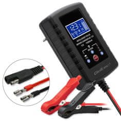 shumee Qoltec avtomatski polnilnik baterij za AGM GEL STD 6V/12V | 2A | usmernik s funkcijo popravila in LED zaslonom