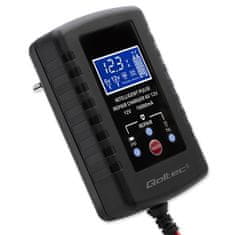 shumee Qoltec avtomatski polnilnik baterij za AGM GEL STD 6V/12V | 2A | usmernik s funkcijo popravila in LED zaslonom