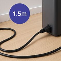 Qoltec kotni SCHUKO napajalni kabel | IEC C5 | Deteljica | 3x1,0 mm² | 1,5 m