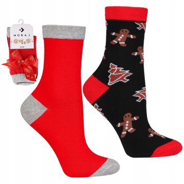 shumee Božične nogavice za ženske Božično darilo Nogavice MORAJ 2-PAKET 35-38