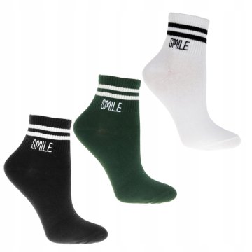 shumee Ženske nogavice s širokim rebrom MORAJ, gležnjarji, 3 pari, 38-41