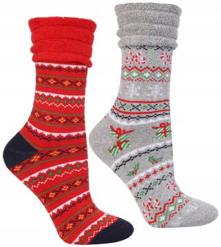 shumee Božične nogavice Frotirne božične nogavice DARILNI paket 2 nogavic MORAJ 38-41