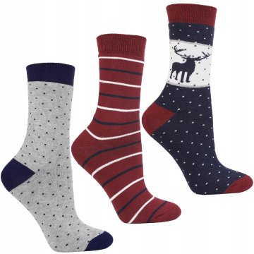 shumee Božične nogavice Frotirne božične nogavice DARILNI paket 3-krat MORAJ 38-41