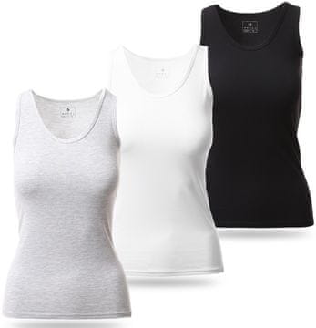 shumee 3-PAKET ženskih boksaric, gladek večdelni paket majice brez rokavov z naramnicami MORAJ S