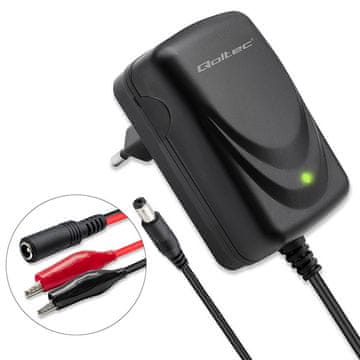 shumee Qoltec avtomatski polnilnik baterij AGM GEL STD 6V | 1A | usmernik z LED indikatorjem