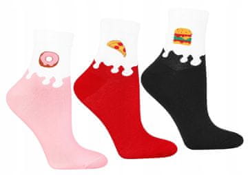 shumee Ženske klasične nogavice do gležnjev MORAJ, barvne pice, 3-paket, 38-41