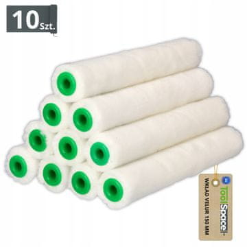 shumee ŽAMETNI VALJČEK ZA BARVANJE 15 cm za parket, NITRO OLJNE SMOLE, 10 kosov