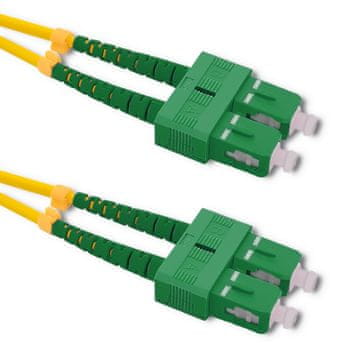 Qoltec SC/APC optični patchcord - SC/APC | enomodni | 9/125 | G652D | dupleks | 1,5 m