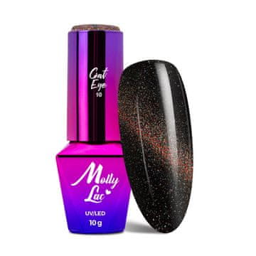 MollyLac Magnetni hibridni lak za nohte z učinkom mačjega očesa Cat Eye Flashing Magic MollyLac 10g št. 155