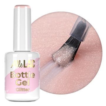 shumee Gel za nohte z bleščicami AlleLac Nude Glimmer 15g v steklenički s čopičem