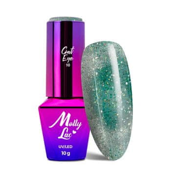 MollyLac Magnetni hibridni lak za nohte z učinkom mačjih oči Cat Eye Foxy Eyes Eye Of The Ocean MollyLac 10g št. 556