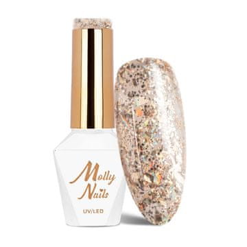 shumee Molly Nails Crushed Diamonds Lady in Gold hibridni lak HEMADiHEMA Free 8g št. 535