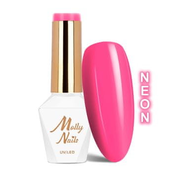 shumee Molly Nails Neons Candy Pink hibridni lak za nohte HEMADiHEMAFree 8 g št. 75