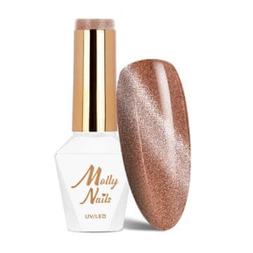 shumee Magnetni hibridni lak za nohte z učinkom mačjega očesa Cat Eye Womanity Wood Molly Nails HEMADiHEMA Free 8g št. 445