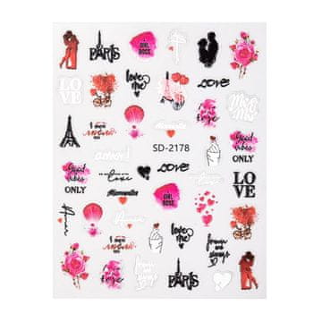 shumee 5D nalepke za nohte, samolepilne, za Valentinovo SD2178