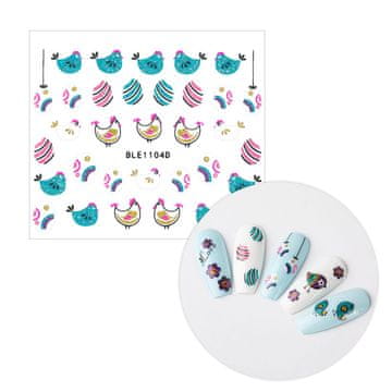 shumee 3D nalepke za nohte, samolepilne, bleščeče, velikonočne, BLE 1104D