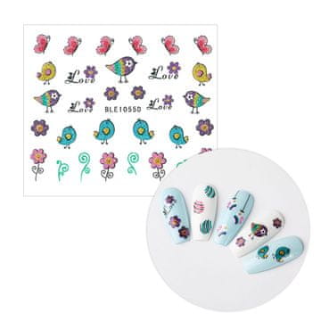 shumee 3D nalepke za nohte, samolepilne, bleščeče, velikonočne, BLE 1055D