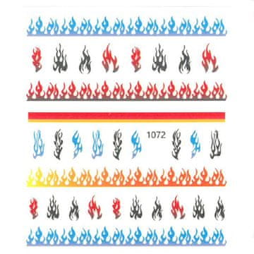 shumee Tanke samolepilne nalepke za nohte z motivom plamenov št. 1072