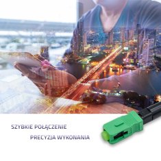 Qoltec SC/APC hitri konektor za optična vlakna | enomodni | 0,9 | komplet 10 kosov