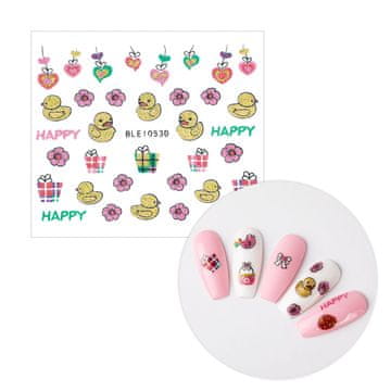 shumee 3D nalepke za nohte, samolepilne, bleščeče, velikonočne, BLE 1053D