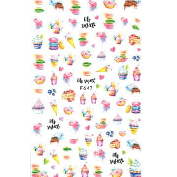 shumee Tanke samolepilne nalepke za nohte sladkarije F647