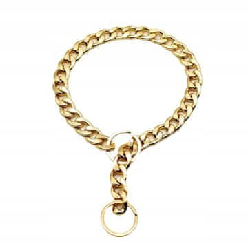 shumee ZLATA Pozlačena kovinska ovratnica za pse, velikost M