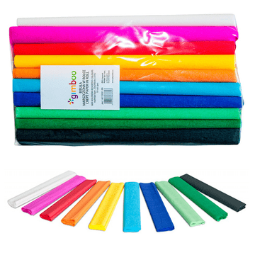 shumee GIMBOO krep papir, rola, 25x200cm, 10 kosov, mešanica barv 14113341-99