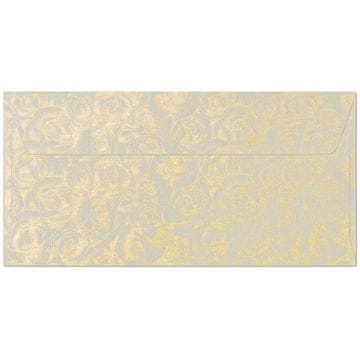 shumee Dekorativna kuverta z vrtnicami kremne barve DL /10 kosov/ '280105'