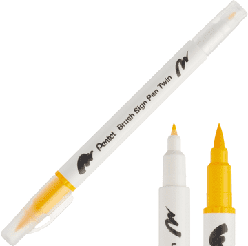 shumee Pentel čopičasti marker, dvostranski, rumen, SESW30C-T122