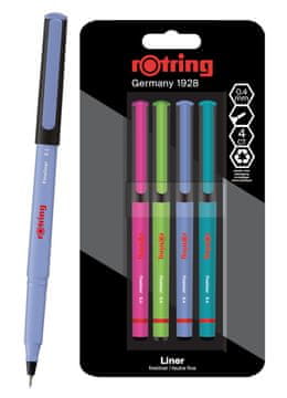 shumee Komplet tankih flomastrov Rotring Tikky Liner, 4 barve, 0,4 mm