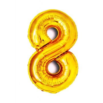 shumee Stolnji folijski balon številka 8 zlat ANTELLA BCF-955-8