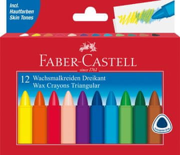 shumee Faber-Castell trikotne voščene barvice, 12 barv, škatla, 120010 FC