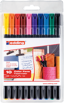 shumee Edding Artist Markerji, 10 barv, 0,5-1 mm, etui, 1200 kosov