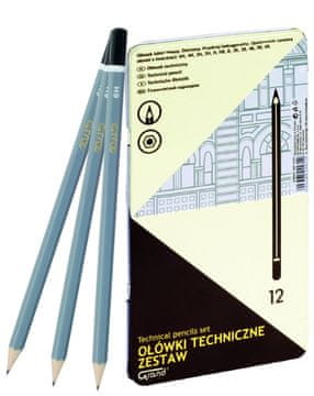 shumee Komplet tehničnih svinčnikov Grand /12 kosov/ kovinska škatla 160-1619