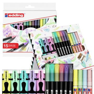 shumee Edding Pastel 15S Mini mešani set markerjev, označevalcev in flomastrov