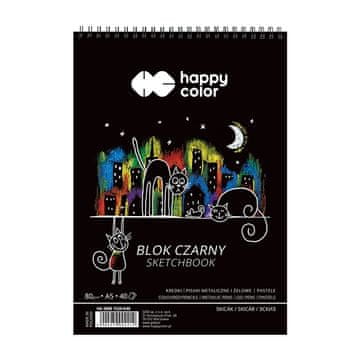 shumee Spiralno vezane črne mačke A5 /40 listov/ Vesele barve 80g/m2 HA-3808-1520-K40