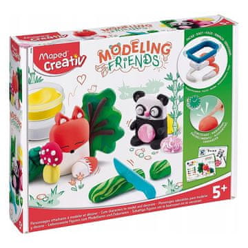 shumee Maped Creativ Friends modelirna glina z ljubkimi živalmi 2x18g, 1x31g 907204